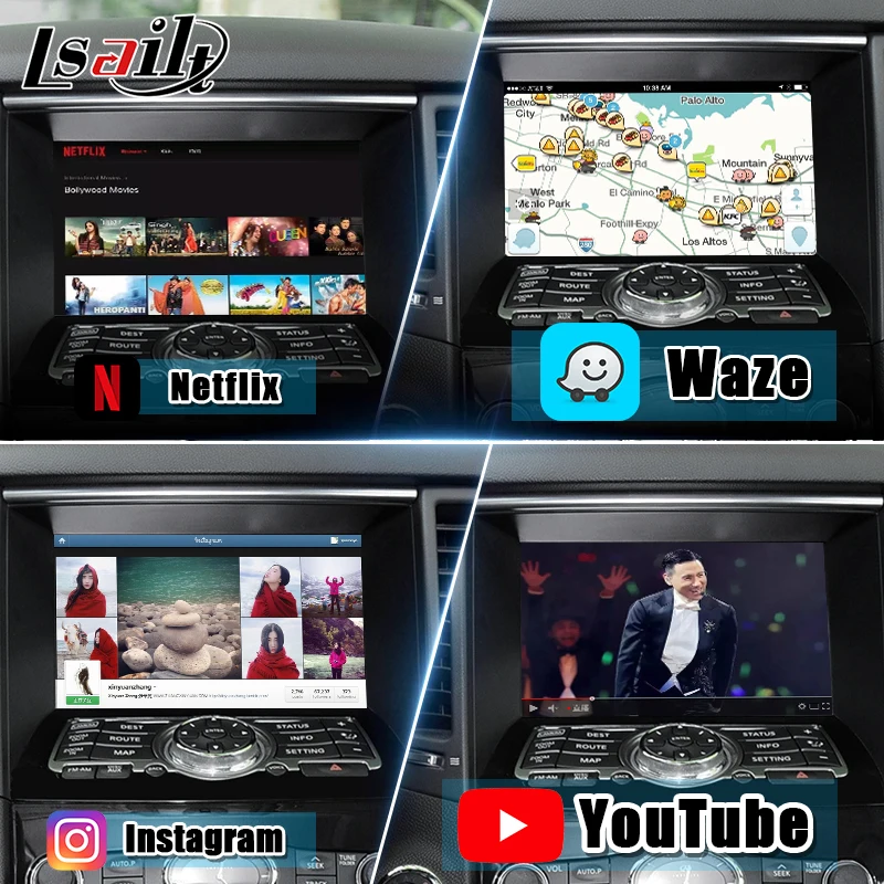 Lsailt 4 Гб CarPlay/Android мультимедийный интерфейс для Infiniti FX50 2014 2018 с YouTube NetFlix Spotify EX JX|GPS