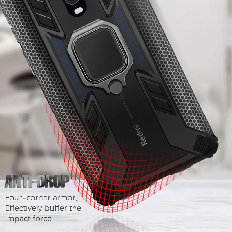 KEYSION Shockproof Armor Case For Xiaomi Mi 9T Pro 9 Lite 8 A3 CC9 e Ring Holder Cover Redmi K20 Note 7 | Мобильные телефоны и