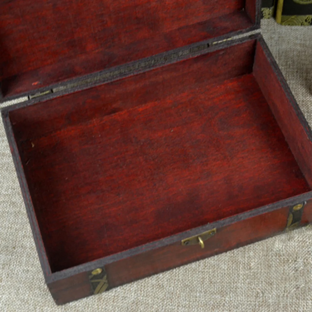

Vintage Jewelry Box Wooden Treasure Box Jewellery Storage Box Case Organizer