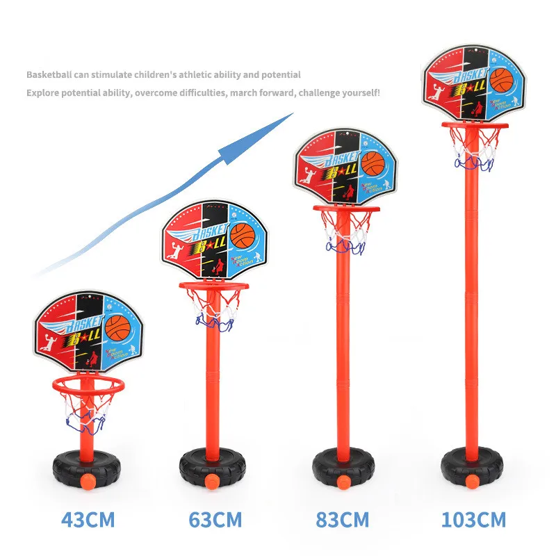 

Game Basketball Set Playing Kids Toys Indoor Boy Basket Basketball Outdoor Adjustable Yard Sports Interaction Goal Children Set