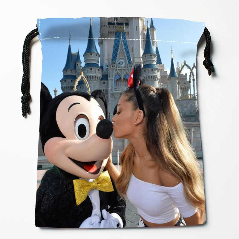 2 Новое поступление Ariana Grande Сумки на шнурке на заказ для хранения с принтом, сумки для хранения, размеры 18X22 см, сумки для одежды - Цвет: 2