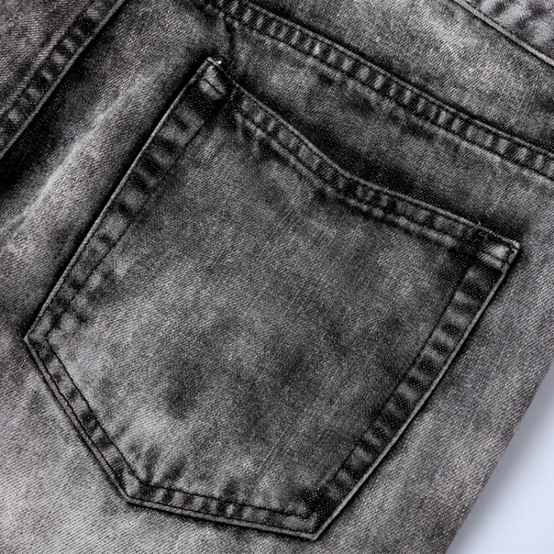 Винтажные Черные Серые потертые облегающие джинсы рваные короткие брюки Летние