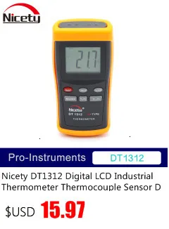 Хороший DT1320 цифровой ЖК-Промышленный Термометр термопары датчик K Тип двухканальный термометр с зондом Null