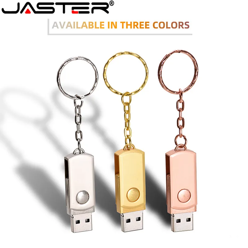 

JASTER USB 2.0 Gold Silver Rose Metal Pen Drive 4GB 8GB 16GB 32GB 64GB USB 2.0 Flash Memory Stick Pendrive Metal Pen Drive