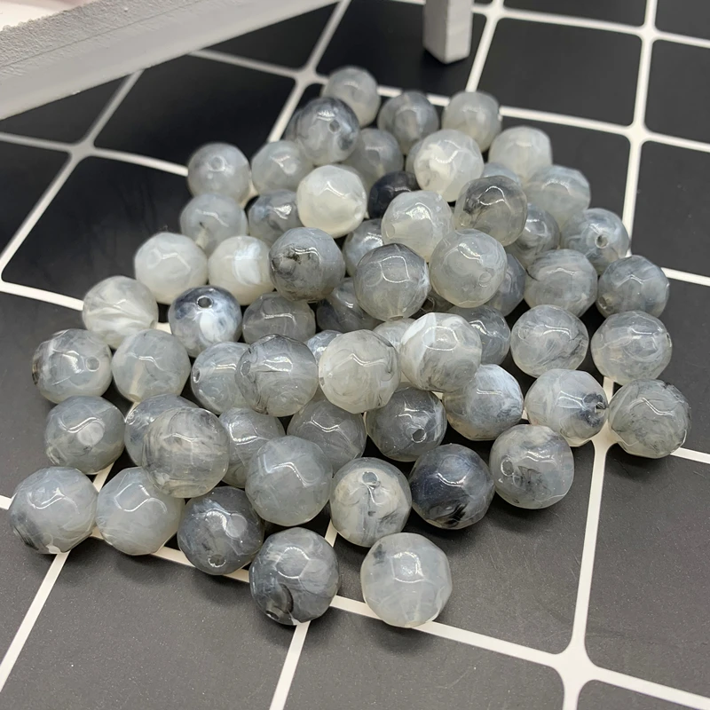 Круглые акриловые бусины с имитацией натурального камня 12 14 мм эффектом облаков