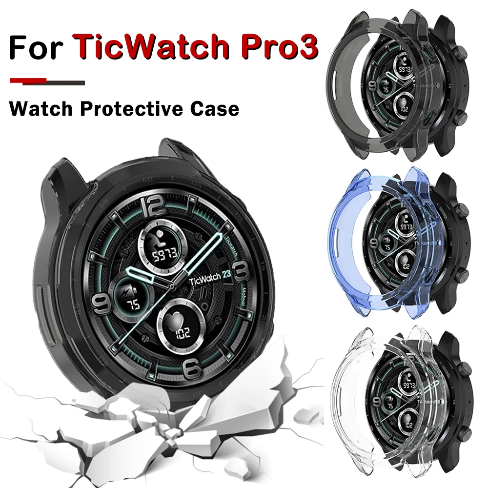 

Protective case for TicWatch Pro 3 High Quality TPU cover slim Smart Watch bumper shell for TicWatch Pro3 Smartwatch