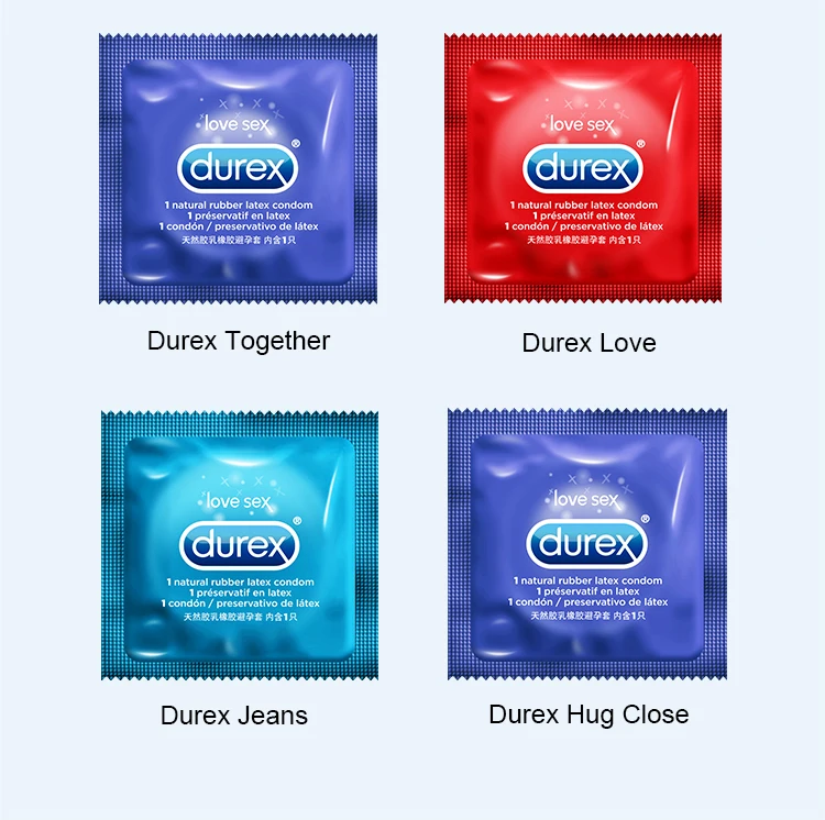 Durex 100Pcs 4 типов презервативы удовольствия различные упаковка презервативов для