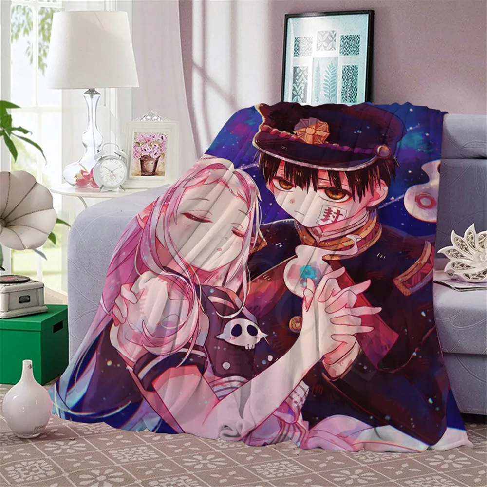 

Anime Flannel Blankets Toilet-Bound Hanako-kun 3D Blanket for Beds Printed Soft Flannel Sofa Home Decor Travel Student Blanket