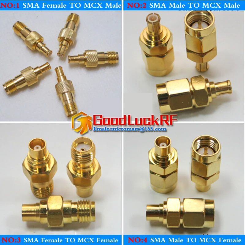 1X шт Высокое качество RF разъем MCX к SMA - 50ohm Позолоченные прямые коаксиальные