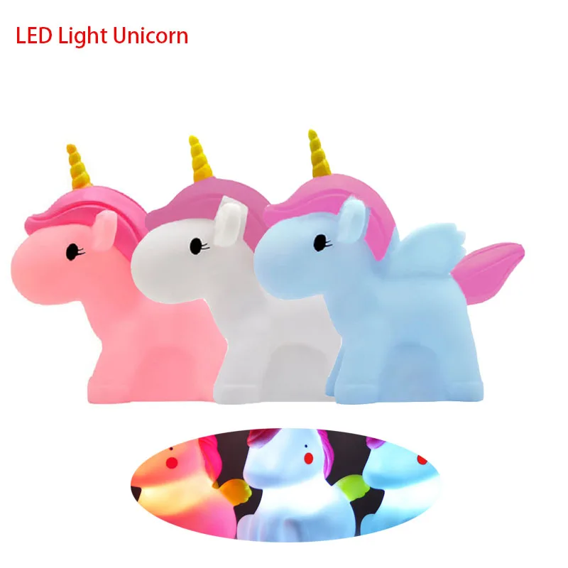 Новый 3D светильник Единорог настроение 3d Детский ночной Светильник СВЕТОДИОДНЫЙ