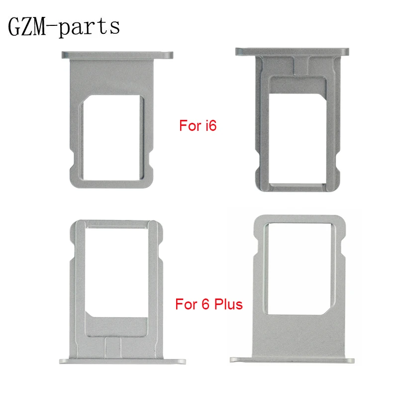 GZM-parts 20pcs/lot For Nano SIM Card Holder Tray Slot for iPhone 6 Plus Replacement Part Gray/ Gold/ Silver Color | Мобильные