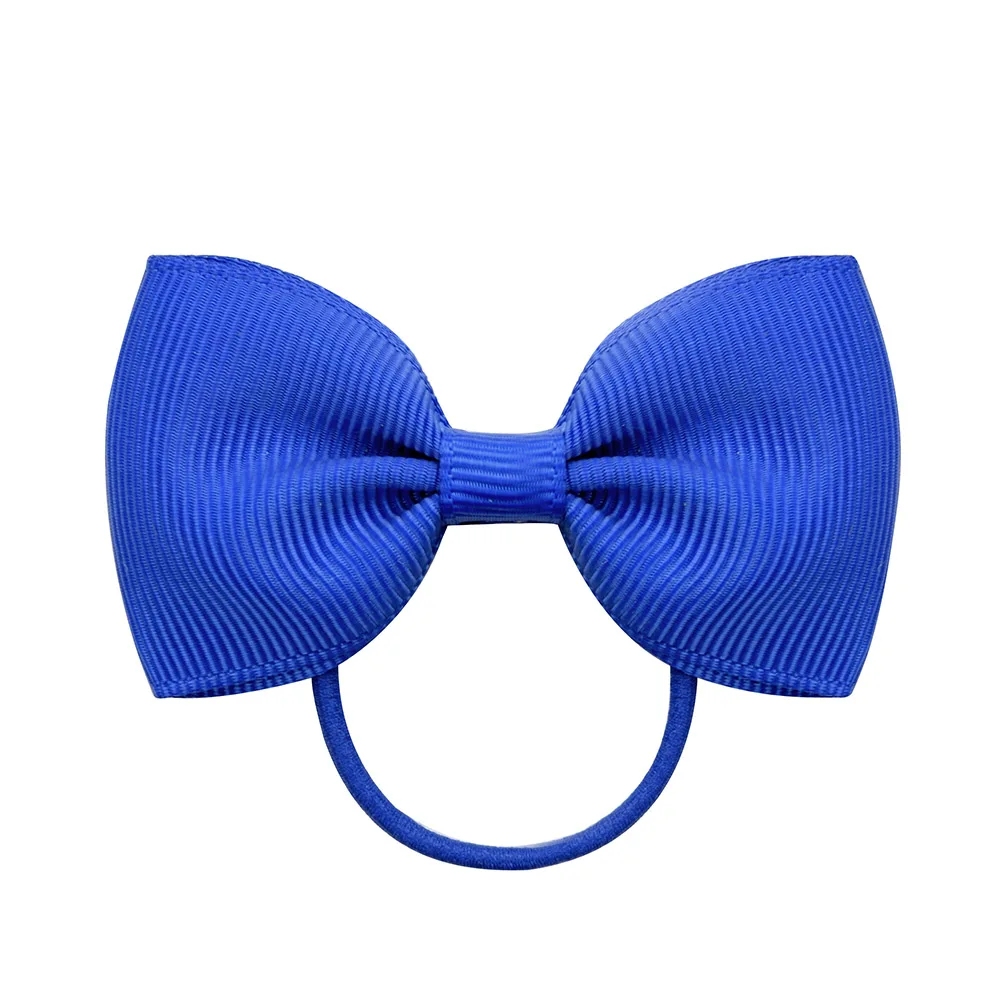 

20pcs/lot Fshion Small Bowknot Elastic Hair Band Sweet Solid Ribbow Bow Korean Rubber Hair for Girls Hair Accessories 023