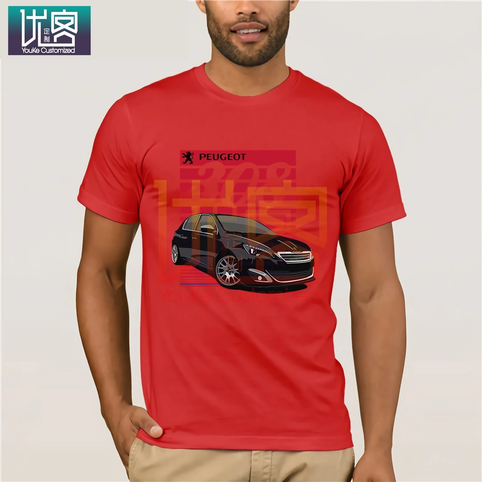 2020 New Summer Men France Classic Legend Car Peugeot 308 T-shirt Hot Sale Tee Shirt Tops Tees Cotton O Neck T-Shirt |