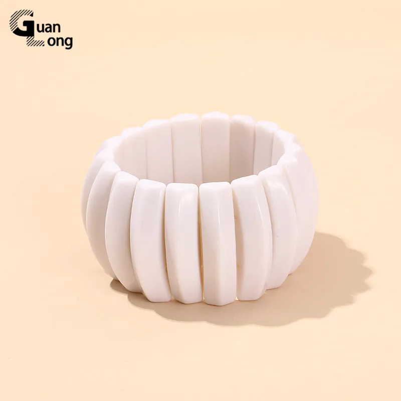 GuanLong акриловые широкие эластичные женские браслеты модные ювелирные изделия