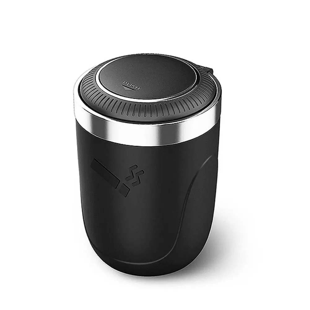 

Car Ashtray With LED Light Stainless Steel Liner Ashtray Container Ashtray Gas Bottle Smoke Cup Holder Storage Cup Car Supplies