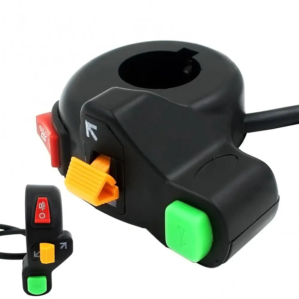 Produk Aksesoris Perlengkapan Sepeda Motor Saklar Tanduk Lampu Sein Lampu Depan Setang Sepeda Motor Universal 3 In 1