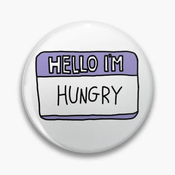 

o I'm Hungry qjd Soft Enamel Pin Women Brooch Badge Funny Jewelry Decor Lapel Pin Gift Cartoon Creative Lover Metal Hat Collar