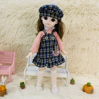 new 30 cm doll 20 movable joints bjd 16 doll coffee hair 3d eyes girl doll gift toy with fashion clothes accessories