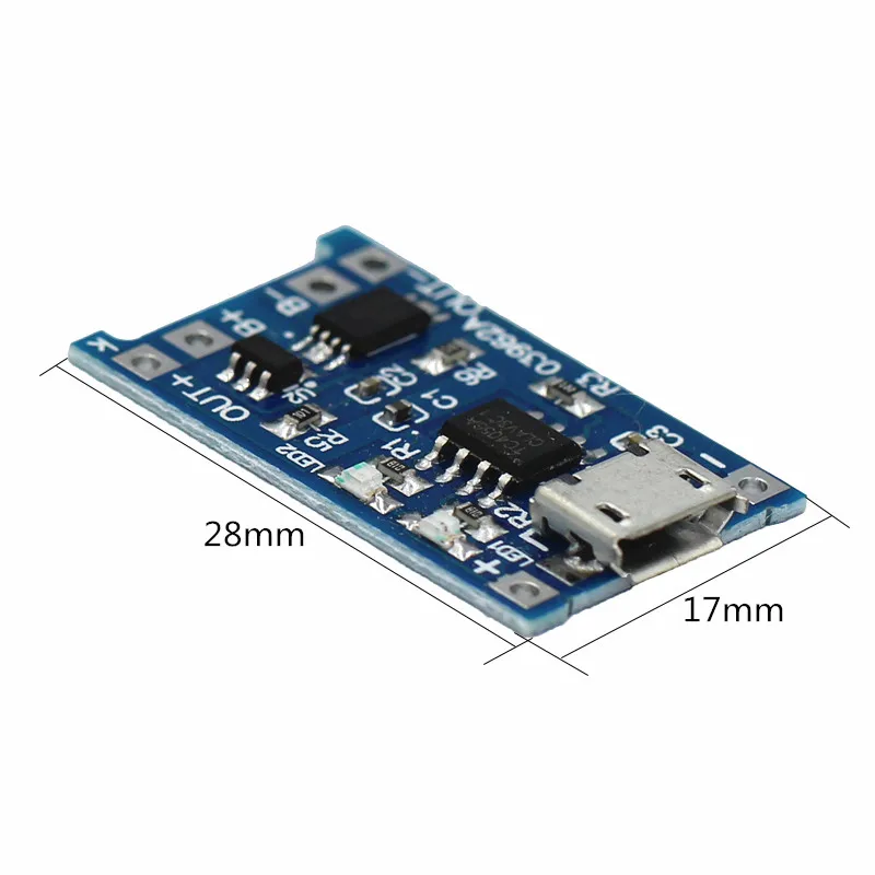 Зарядная плата TP4056 для литиевой батареи 5 В 1 А Micro USB 18650 модуль зарядного