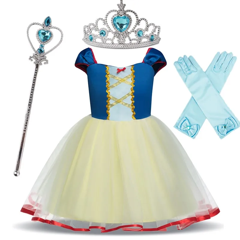 Платье принцессы Карнавальный костюм для маленьких девочек Белая одежда