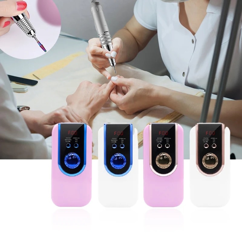 

Nail Drill Machine 30000 RPM Portable Rechargeable Nail Drill Pen Apparatus For Manicure Nail Gel Polisher With Full LCD Display