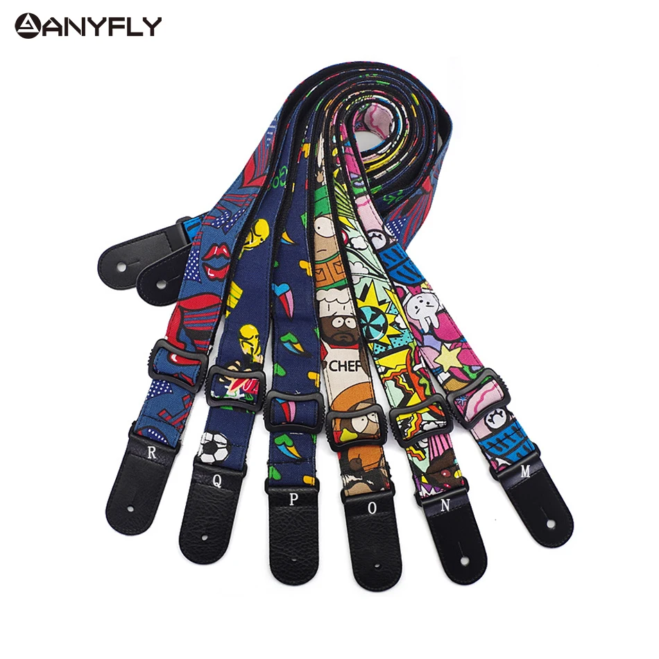 Новинка Гавайская гитара укулеле 100% Хлопок мультяшный ремень Регулируемый