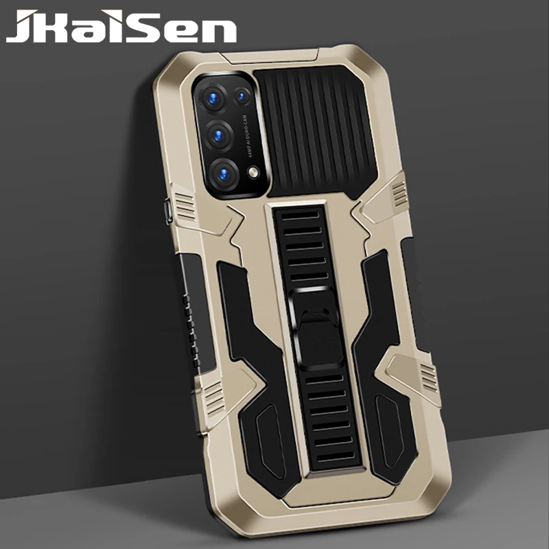 

JKaiSen Luxury Kickstand Phone Case For OPPO A54 A94 Shockproof Armor Bracket Protective Back Cover Caso