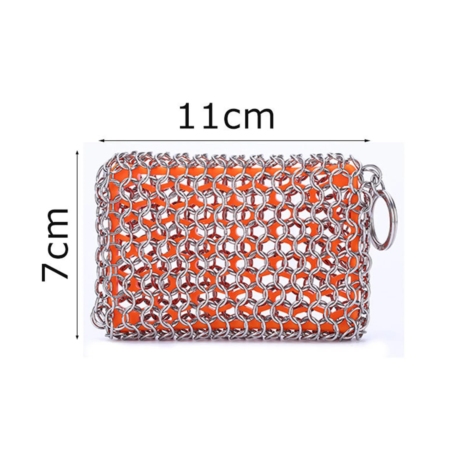 Чугунный очиститель из нержавеющей стали скруббер Chainmail для кастрюли сковородки