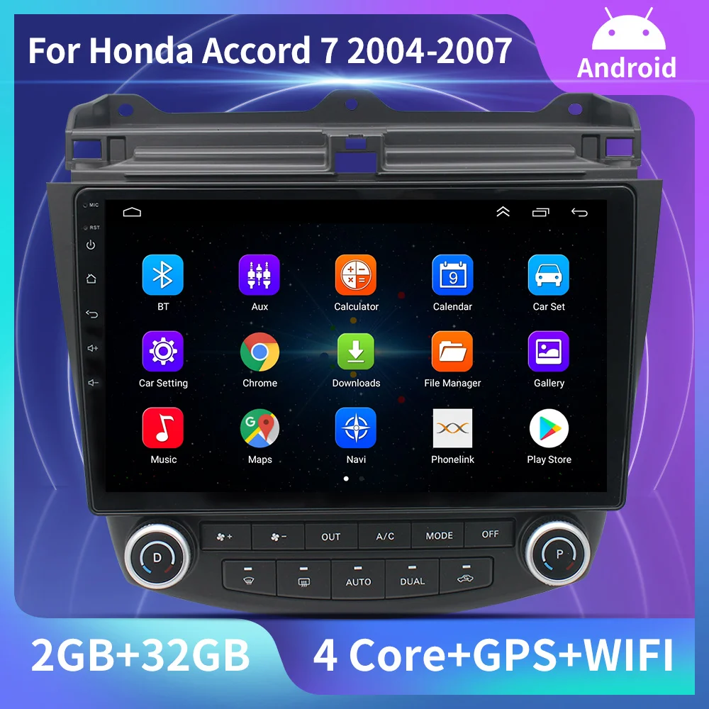 

Автомагнитола для Honda Accord 7 10,0-2004, мультимедийный проигрыватель на Android 2007, 2 DIN, GPS, видео, DVD, 10 дюймов