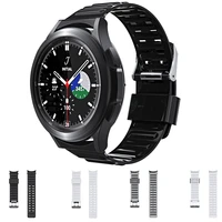 curved end clear strap for samsung galaxy watch 4 classic 46mm 42mm 44mm 40mm watch band tpu sport bracelet