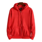 Красное пальто, толстовка большого размера для мужчин и женщин, Свободные флисовые толстые кардиганы на молнии, простой кардиган, свитшоты для влюбленных пар