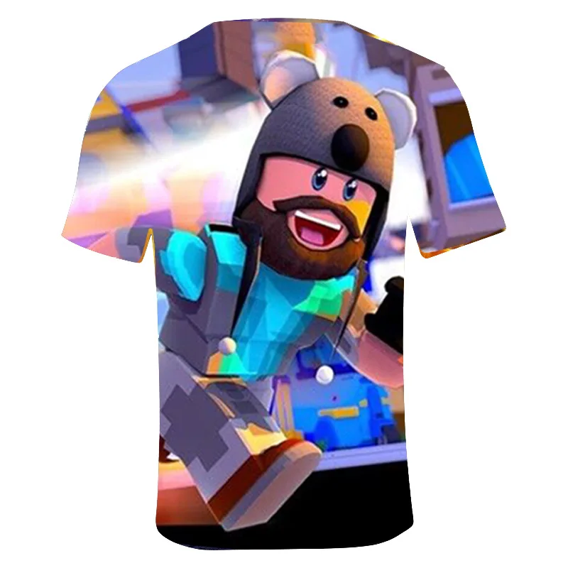 

DLF 2-14Y 2020 Anime Youth Streetwear Kids T Shirt Toy Brick 3D Print Harajuku Girls Tshirt Boy Short Sleeve Skateboard T-shirt