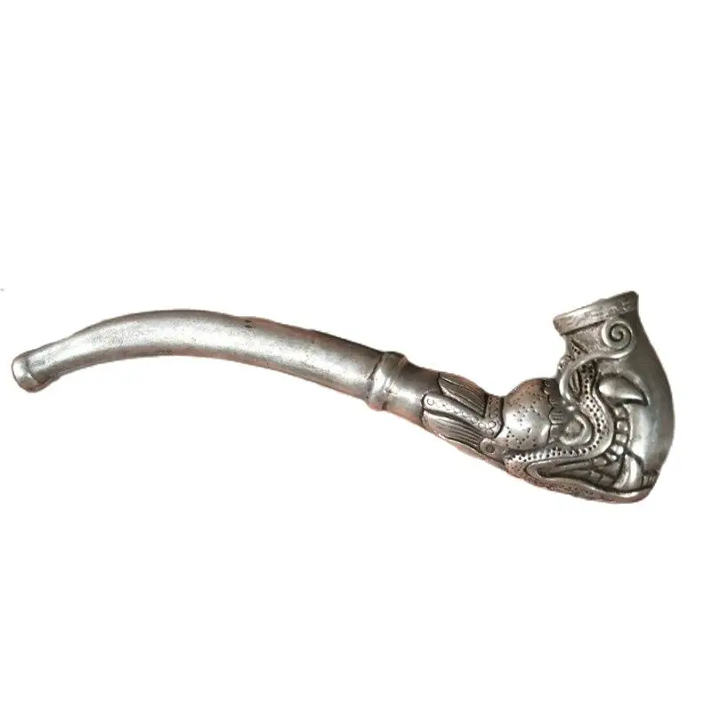 

Tibetan Silver Old-Fashioned Cigarette Pans, Dry Tobacco Pouches, Pipes