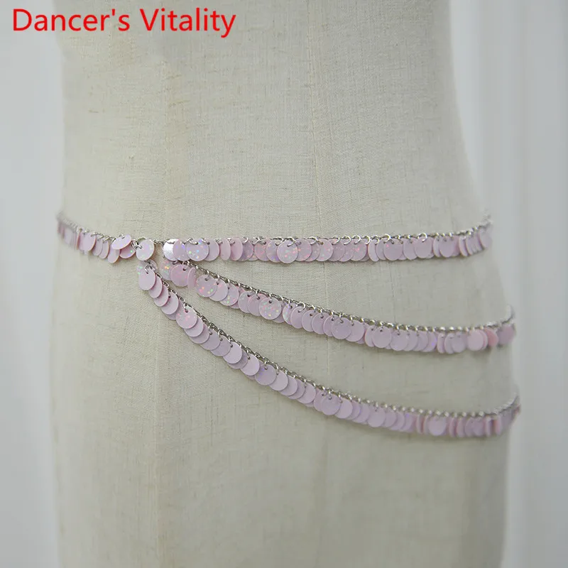 Женский пояс для танца живота с блестками 4 цвета|Танец живота| |