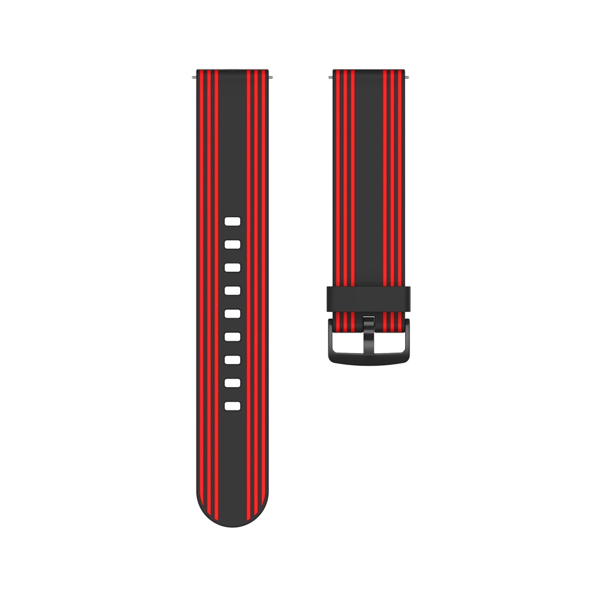 

20/22MM Colorful Stripe Band for Samsung Gear S3/Galaxy Watch 3 41/45mm/42/46mm Silicone Strap Bracelet for Huawei Watch GT 2 1