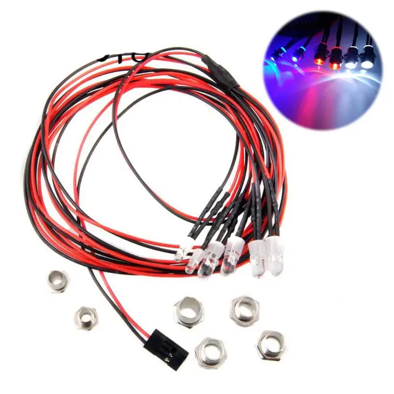 

Model Car Upgrade Modified Parts LED Car Light 4/6 Lights 5mm Lamp Beads 40JC