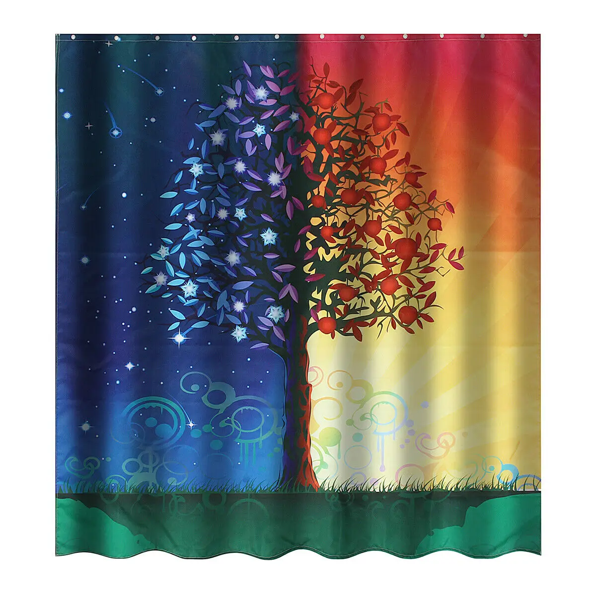 

Day & Night Tree Shower Curtain Liner Bathroom Set Polyester