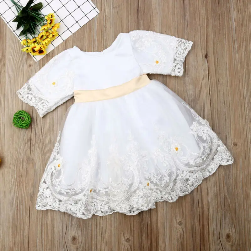 Emmababy платья принцессы с цветочным рисунком для маленьких девочек кружевные