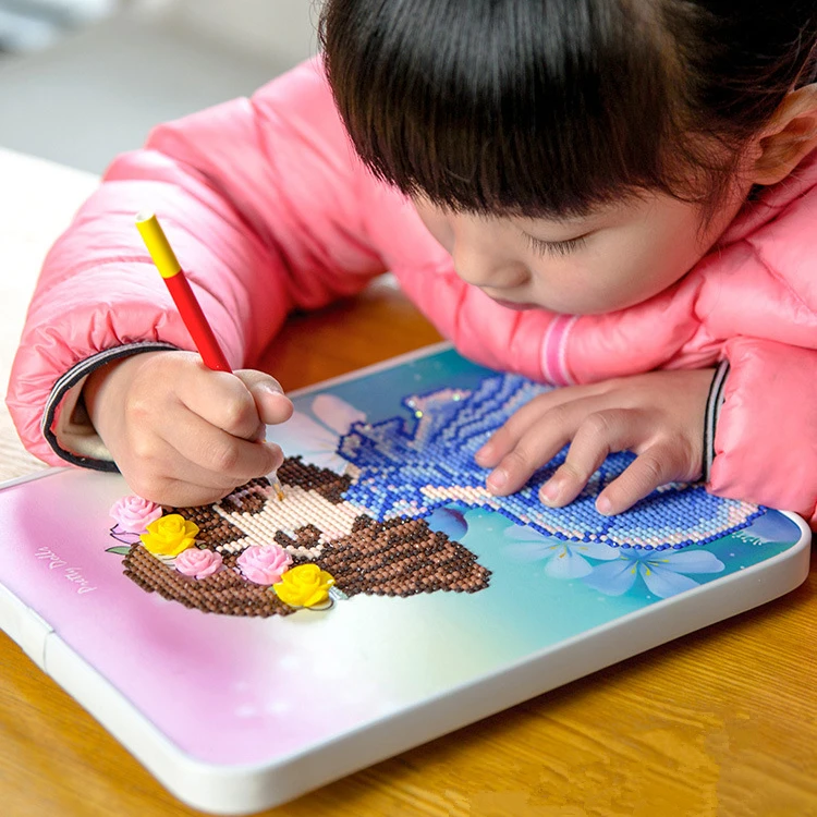 Набор для алмазной живописи детей мультяшная картина сделай сам с прямоугольной