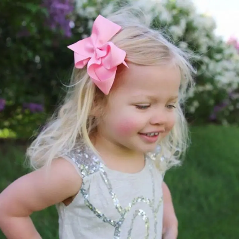 

40 Color Gilrs Sweet Colorful Bow Hairpins Grosgrain Ribbon Bows Clips Boutique Hair Clip Headware Kids Hair Accessories