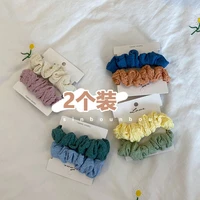 korean girl lovely candy color wrinkled elastic hair rope flower type student hair tie with rubber band head rope