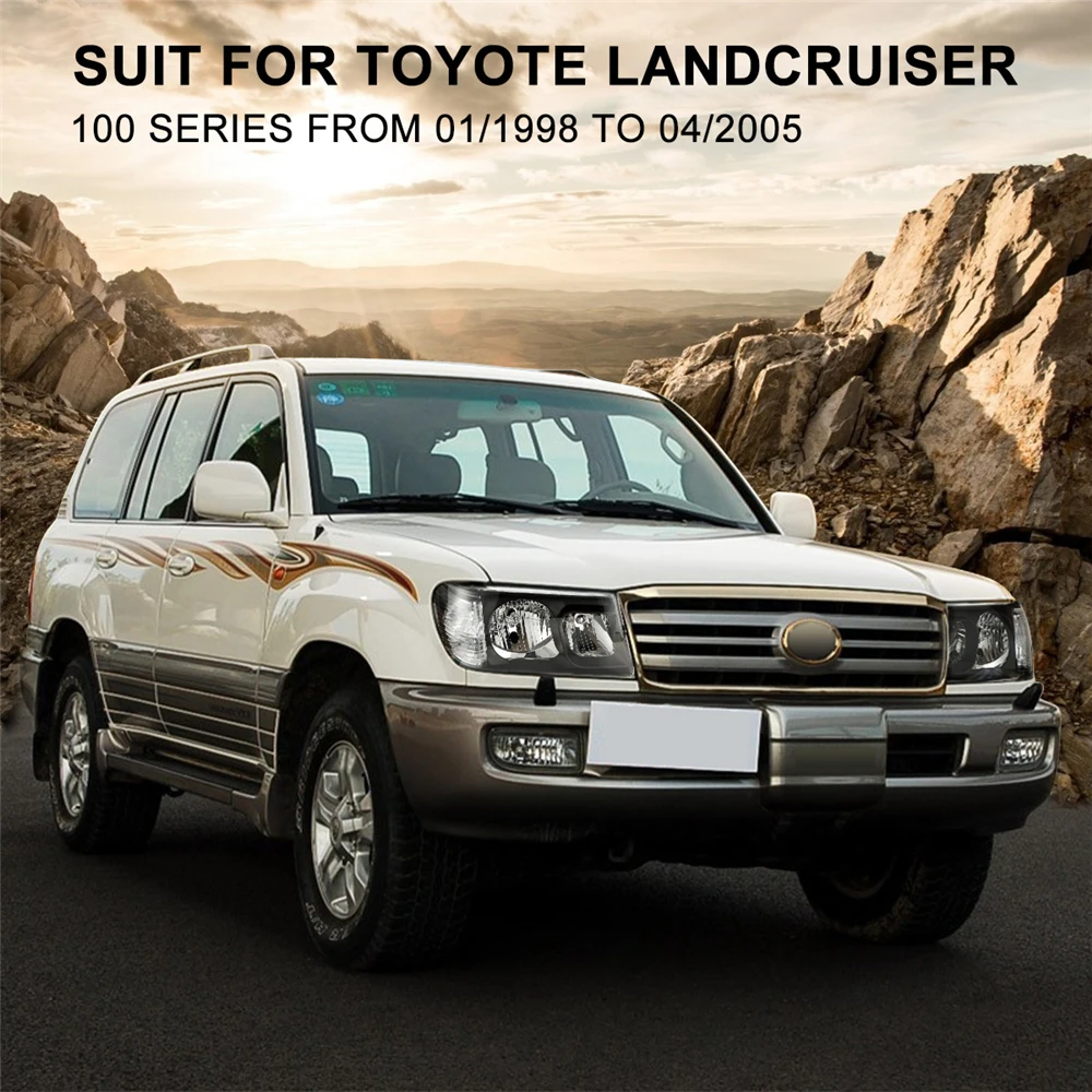 1 пара водонепроницаемых фар для Toyota Landcruiser 100 серии 1998-2005/04 Altezza черные