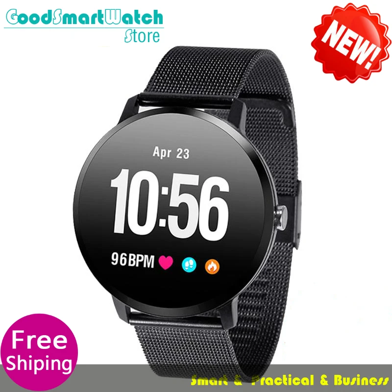 Новые умные часы V11 из закаленного стекла для занятий фитнесом спортивные Смарт