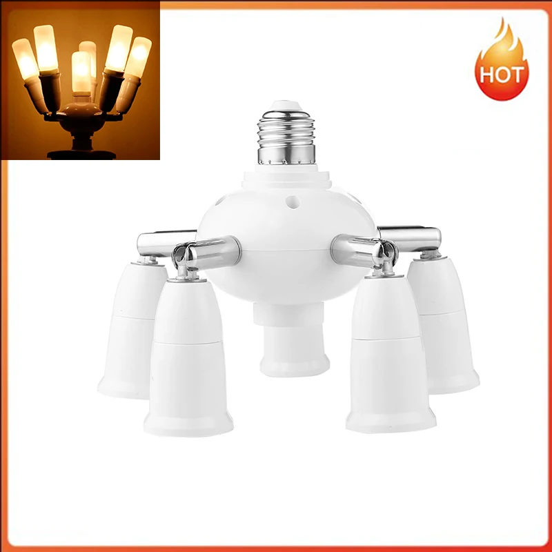 Adjustable Bulb Socket Adapter E27 Splitter Lamp Base Converter Light Holder | Лампы и освещение