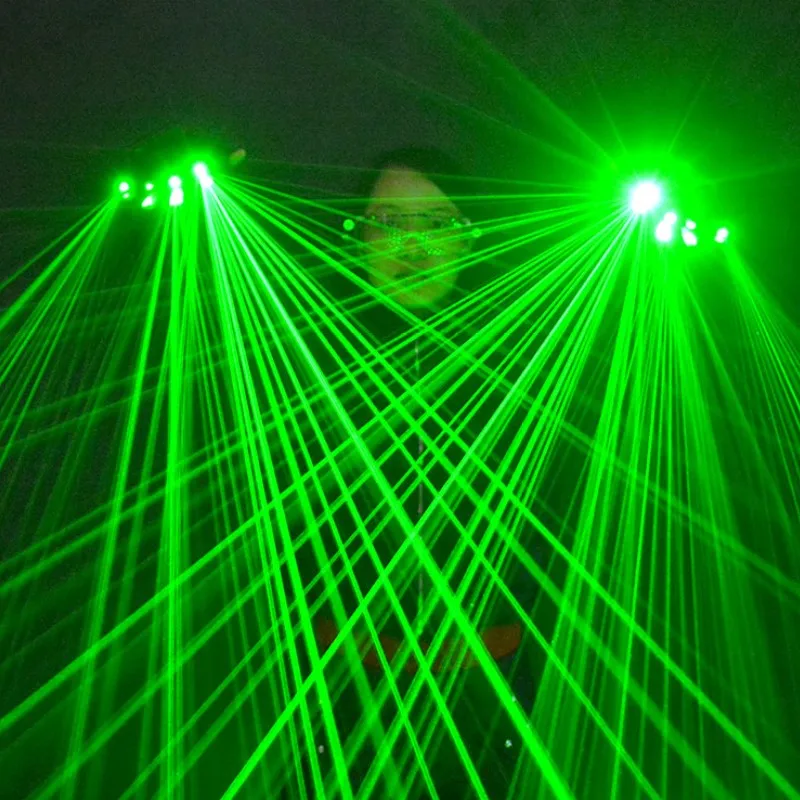 DJ Клубные красные светло зеленые лазерные перчатки для светодиодных светящихся