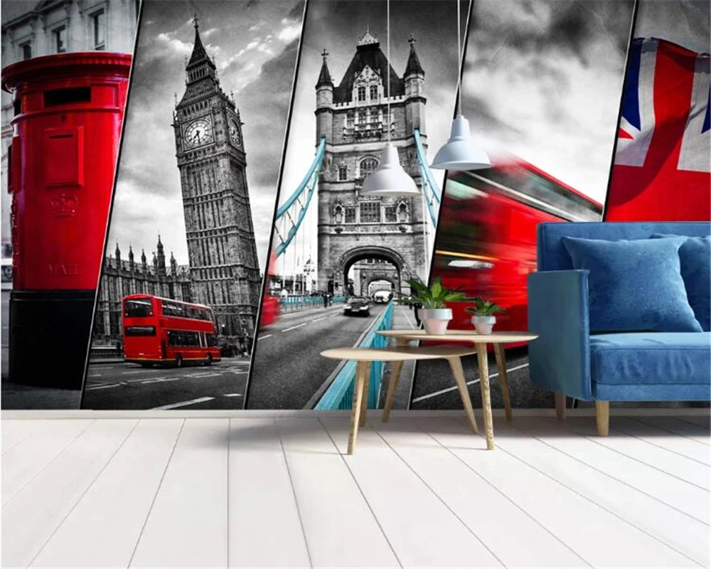 Индивидуальные обои beibehang Европа Америка Великобритания ностальгия ретро