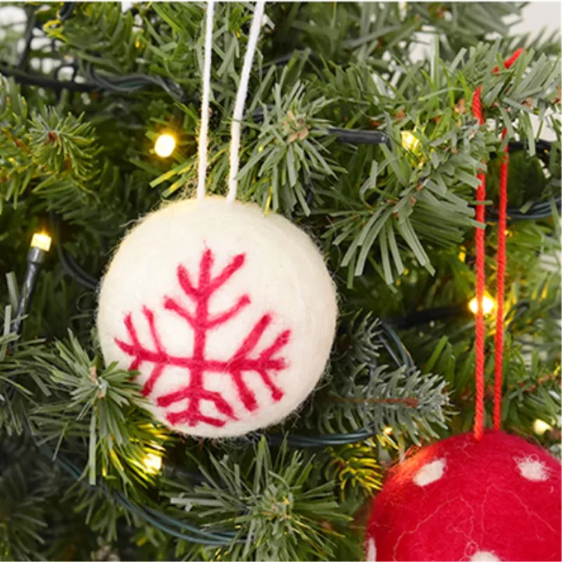 DIY шарик из шерстяного войлока кулон Рождественская елка висячие украшения