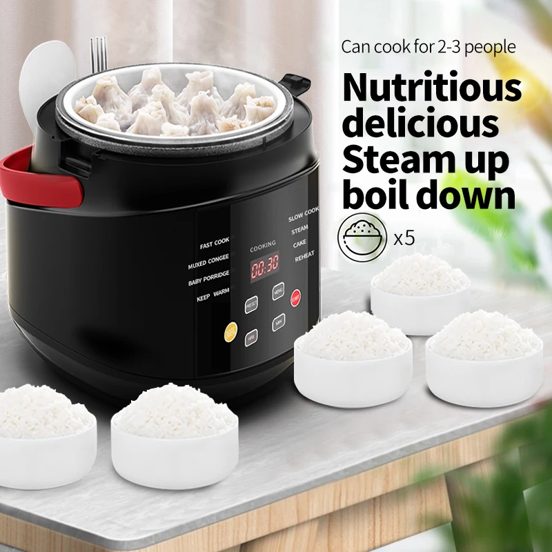 OBDIICAT 12V 24V Mini Rice Cooker 2L Car Truck Soup Porridge Cooking Machine Food Steamer Electric Heating Lunch Box Meal Heater |