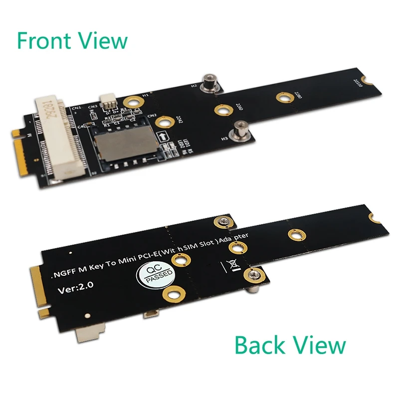Mini PCI E к NGFF M.2 ключ M Адаптер карта с слотом для sim карты конвертер адаптер WiFi/WWAN/LTE