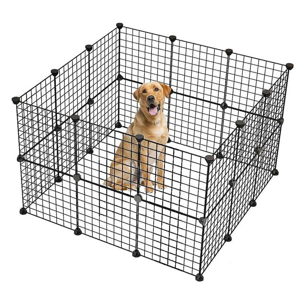 

Small Animal Cage Portable Metal Wire Yard Fence Portable Pet Playpen Animal Fence Cage Kennel Crate for Small Animals Kennel